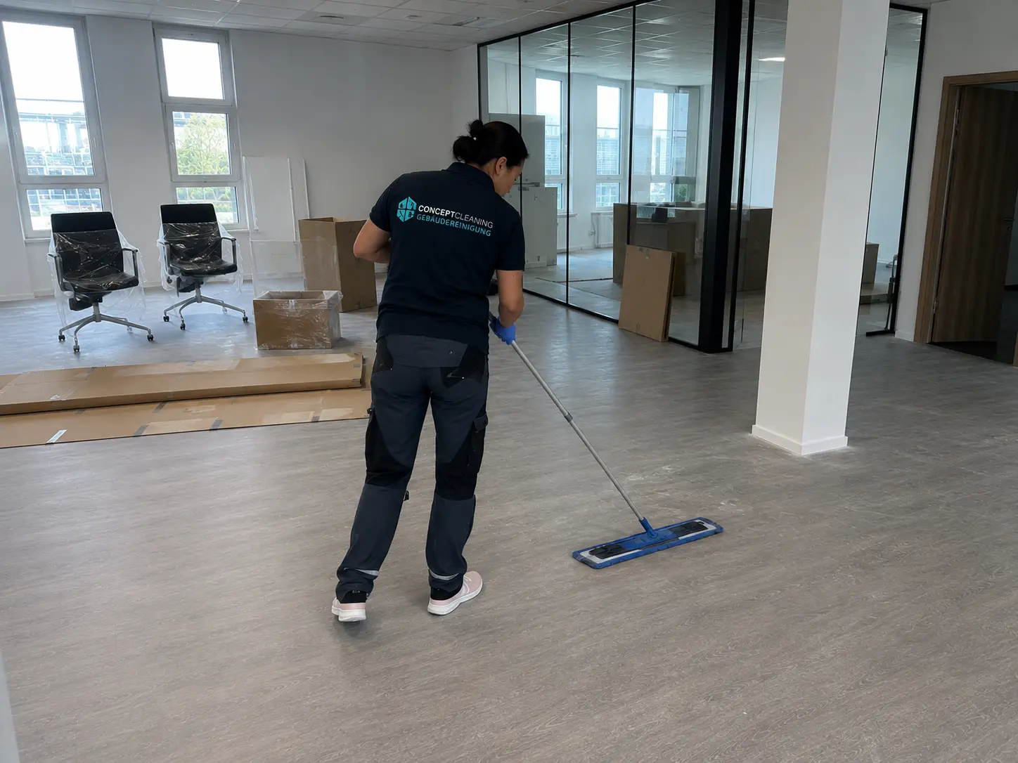 Bauendreinigung in einem Neubau in Kassel